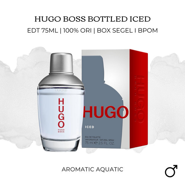 Parfum Hugo Boss Bottled Iced for Male Pria - 100% Asli Original