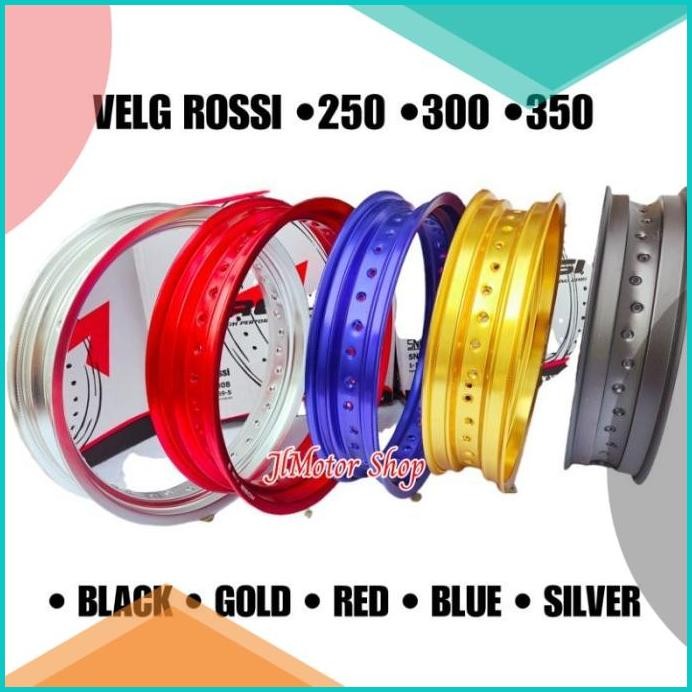 velg Rossi wm ring 17 250/300 biru merah hitam silver gold 140BZ4 ond
