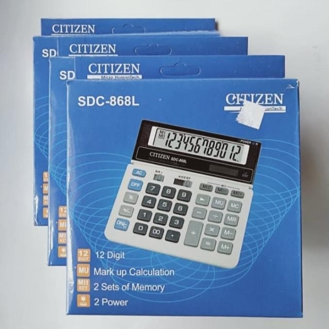 

FE24 Calculator Citizen SDC-868L Digit Termurah