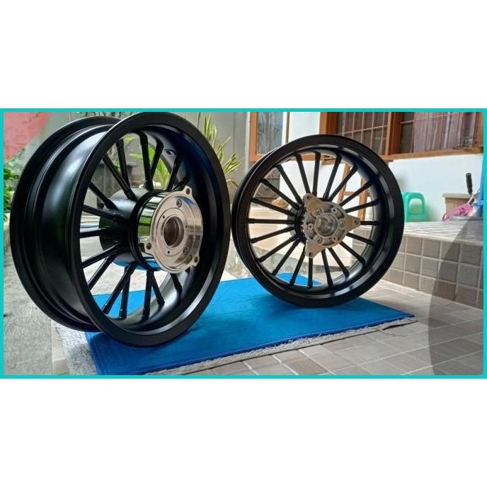 Velg Racing Tapak Lebar Power Andong Nmax 155 P20 100% Ori - Black 14