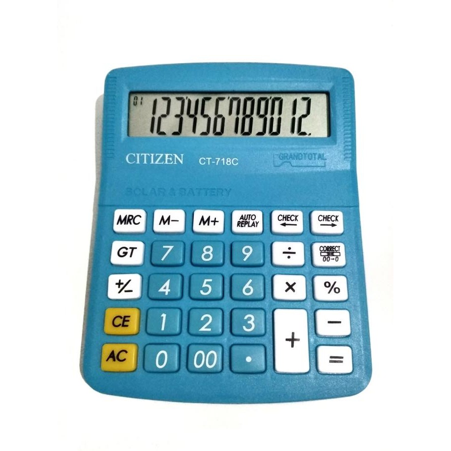 

Ex45 Kalkulator Citizen CT 718 C Warna 12 Digit Berkualitas