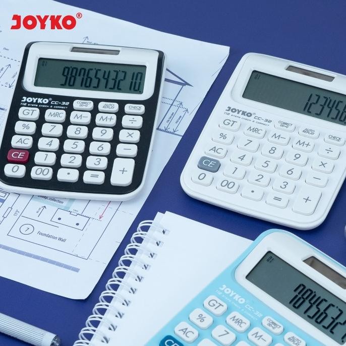 

ter-98 Calculator / Kalkulator Joyko CC-32 / 12 Digits / Check Correct Termurah