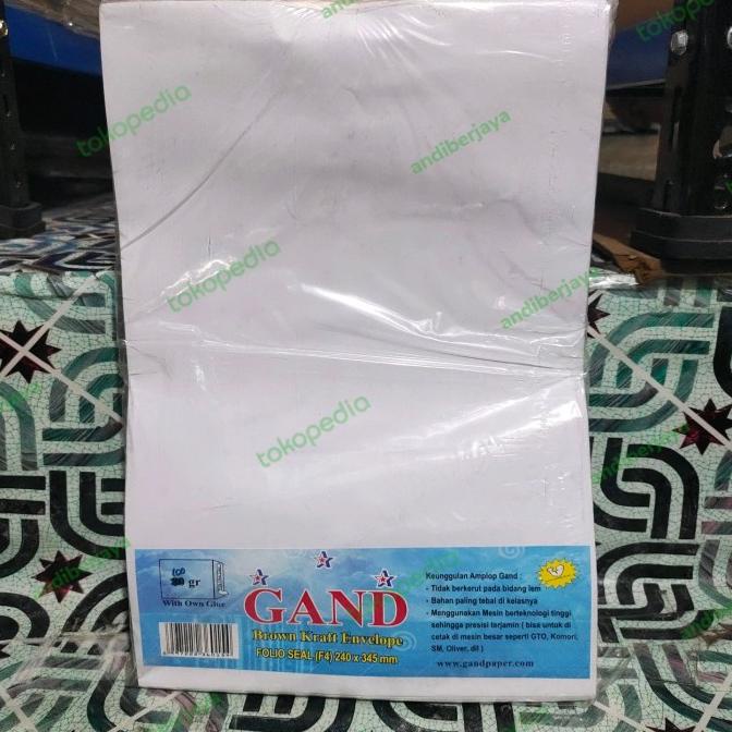 

gand amplop putih folio seal 100gr / pack isi 100 lembar
