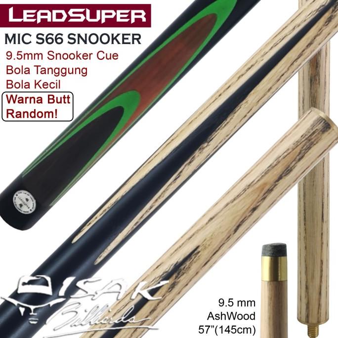 MIC S66 Stik Bola Kecil - 9.5mm Snooker Cue Billiard Stick Tanggung