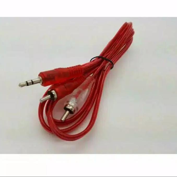 ] Kabel rca 2-1 transparan 1,5 METER / kabel audio/hp ke salon aktif