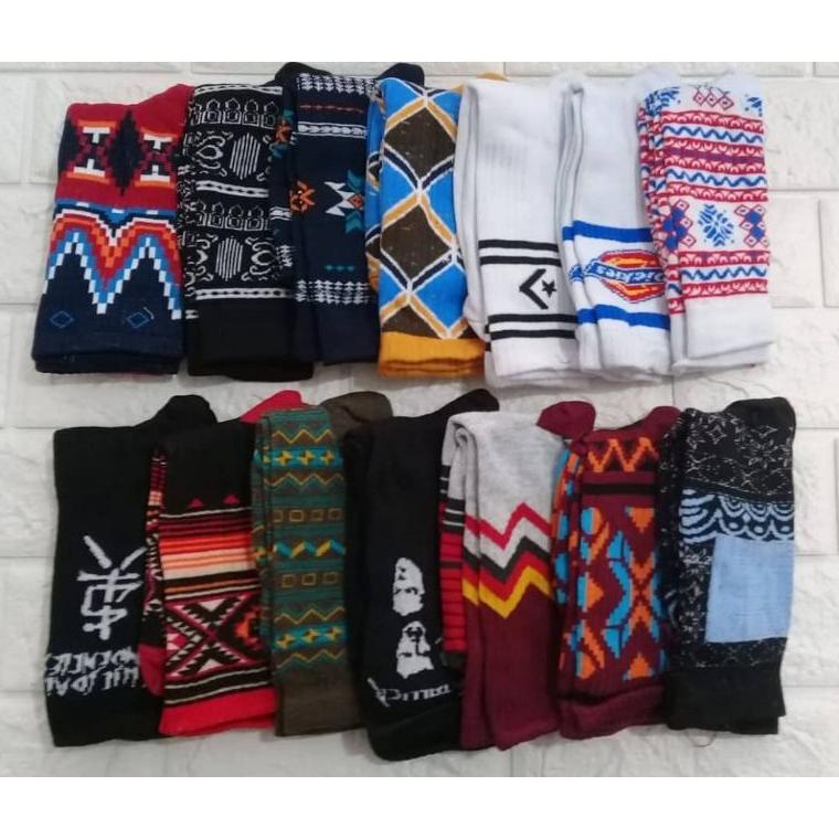 Terbaru 1 Lusin Kaos Kaki Sock Oldschool Tribal