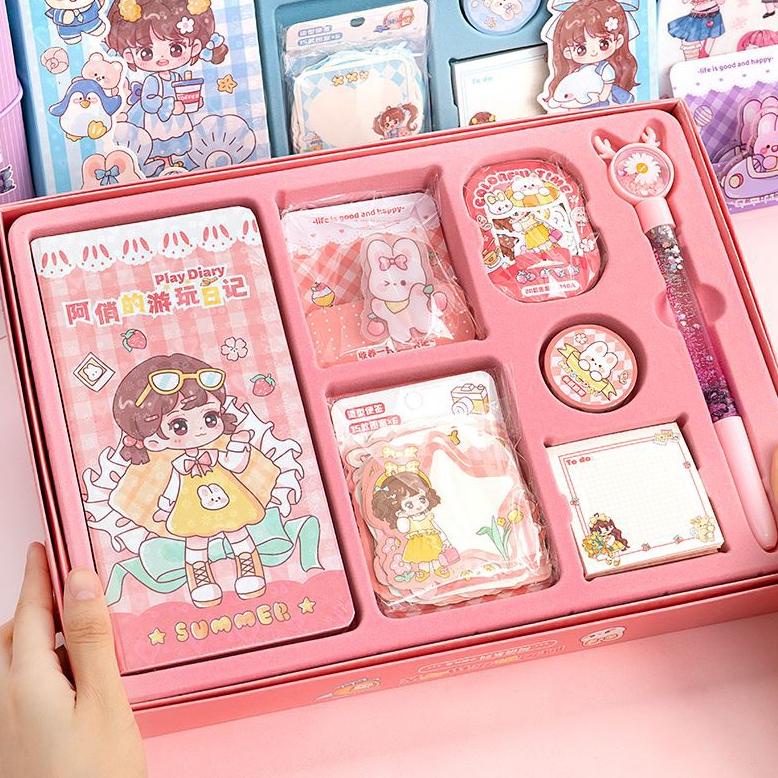 

Terbaru Gift Set 7In1 Aqiao Buku Diary Stiker Set Lengkap