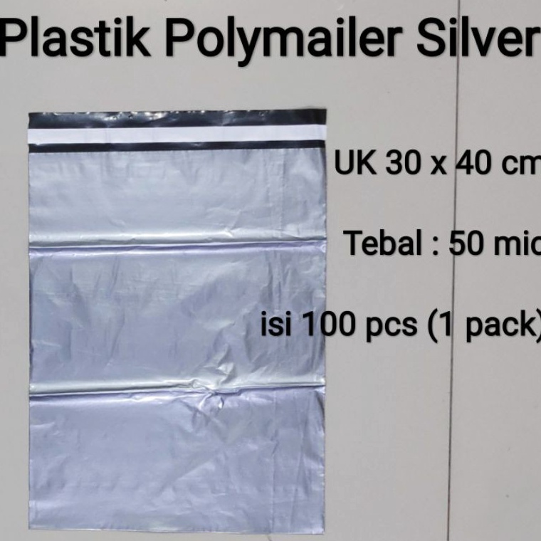 

✺Terbatas✦➥ Plastik Polymailer Silver Uk 40x50 (50pcs) / 35x45 (50 pcs) / 30x40 (100pcs) / 25x35 (100pcs) / 20x30 (100pcs) / 17x30 (100pcs) / 15x25 (100pcs), plastik packing lem, plastik bungkus paket J83