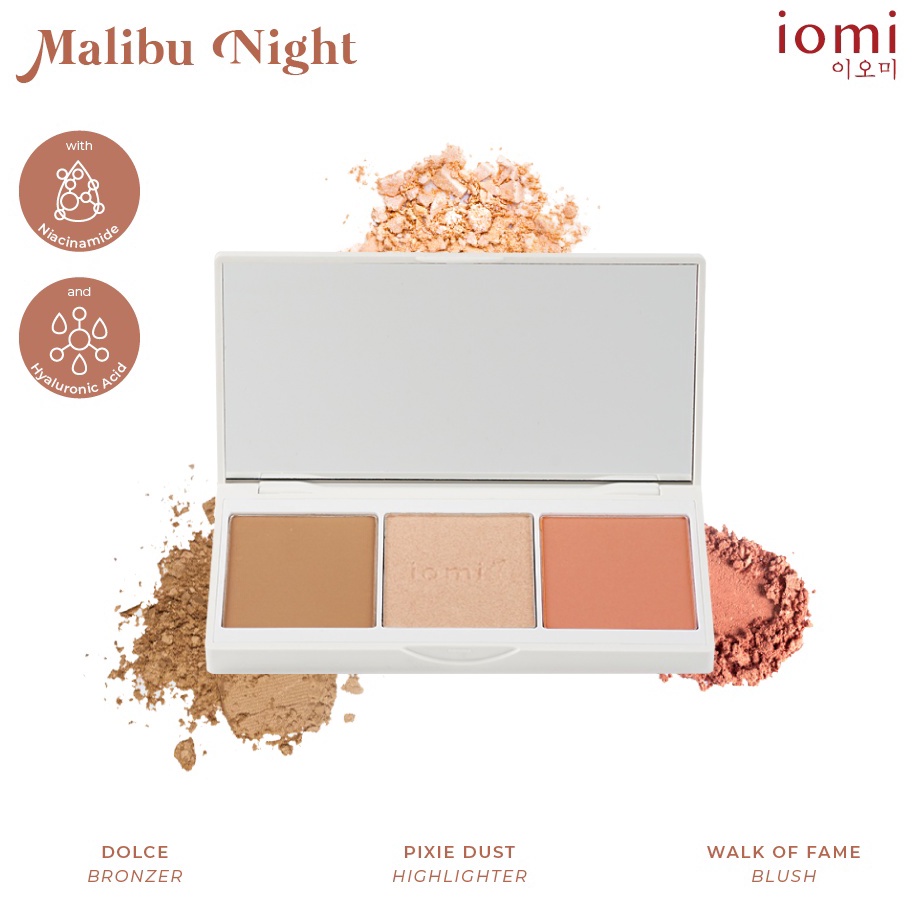➹→❆❂ IOMI - 3 in 1 Face Palette (Bronzer, Highlighter & Blush) Laris