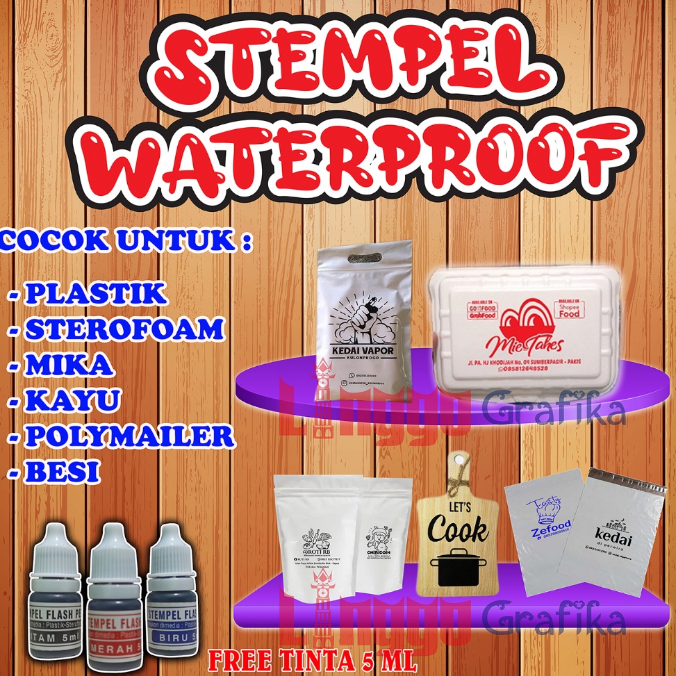 

ogim -38 Stempel Flash Plastik Tinta Permanen Waterproof Diminati