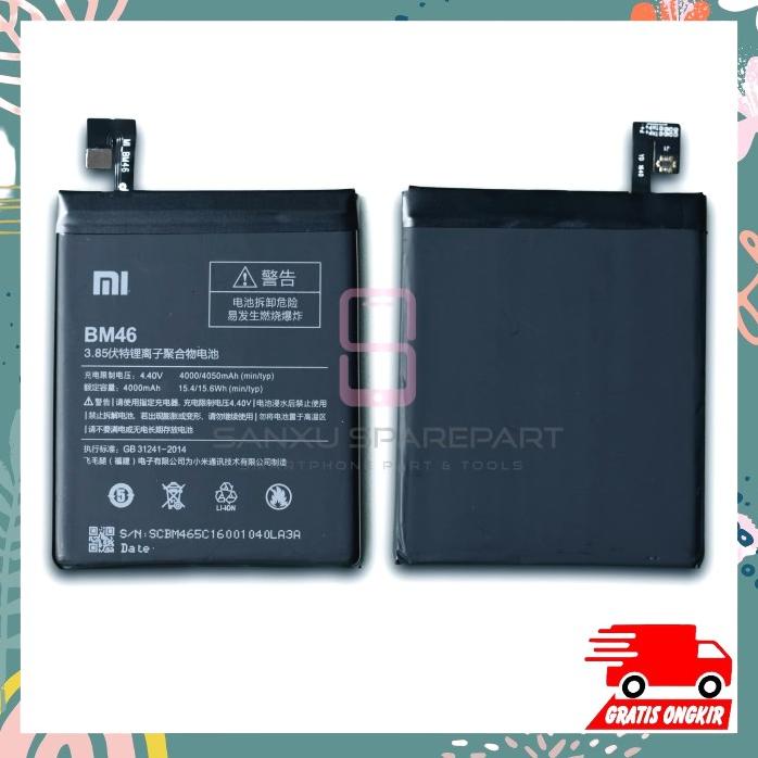 Baterai Xiaomi Redmi Note 3 Bm46 Batre Xiaomi Redmi Note 3 Bm46