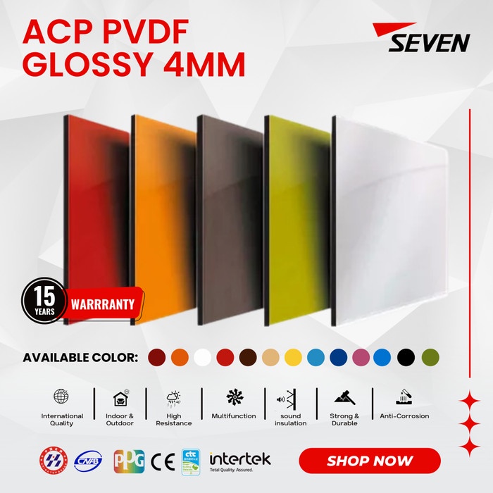 (PENGAMBILAN DI GUDANG) SEVEN ACP PE 4 MM GLOSSY ALLOY 1100