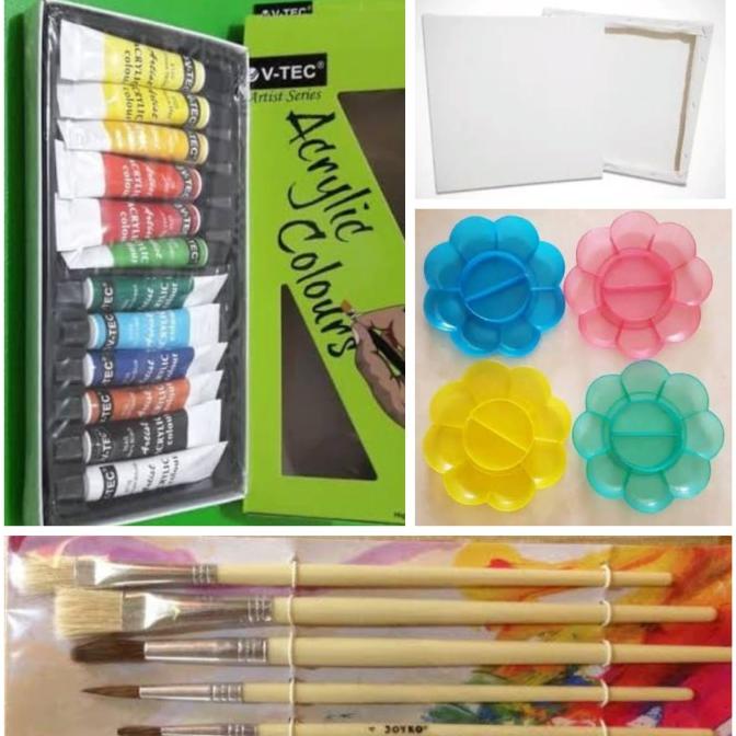 

Paket Lukis Kanvas (kanvas 30x40+kuas+palet+cat akrilik)