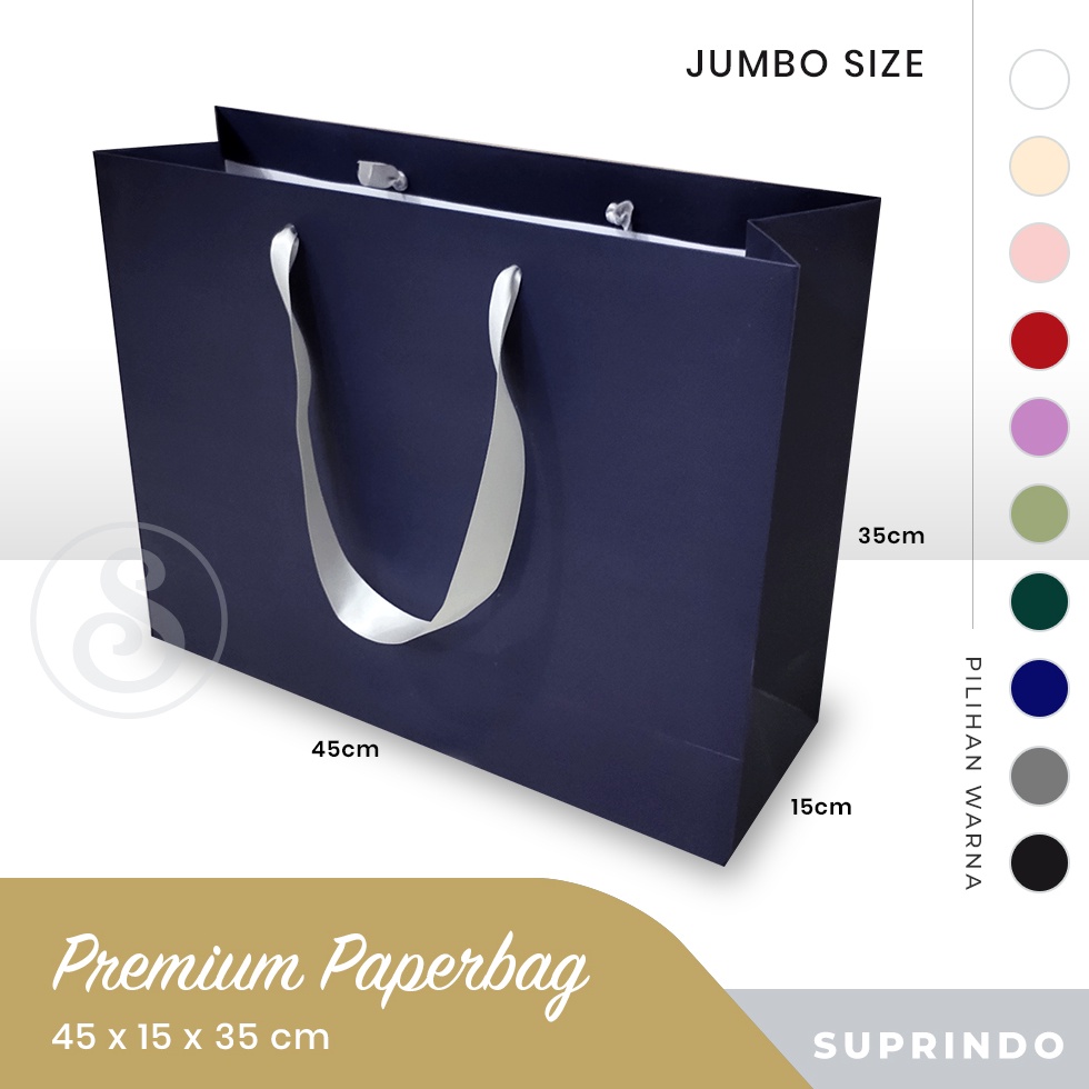 

[PROMO VA6H] Premium Paper Bag Jumbo/Kantong kado uk. P45 x L15 x T35 cm Weekend