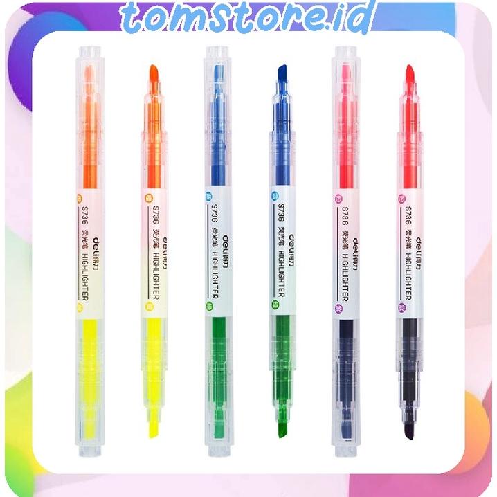 

Termurah Tomstore.Id S010 Highlighter Ujung 2 Warna Marker Pen Alat Tulis Penanda Berwarna 2 Tip Warna