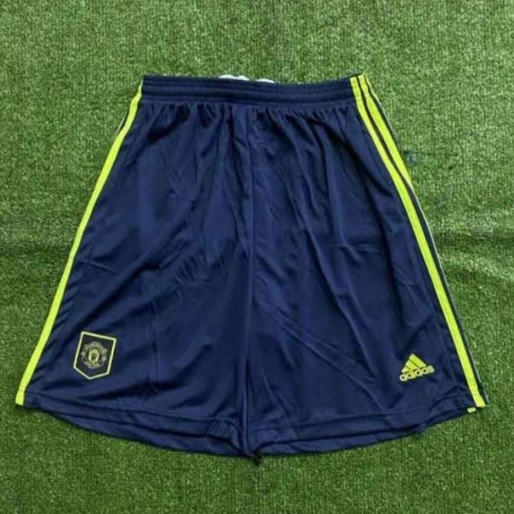 ☒Bdz Celana Bola MU Manchester United 3rd Third 2022/2023 Navy list hijau GO import keren 22/23 grad