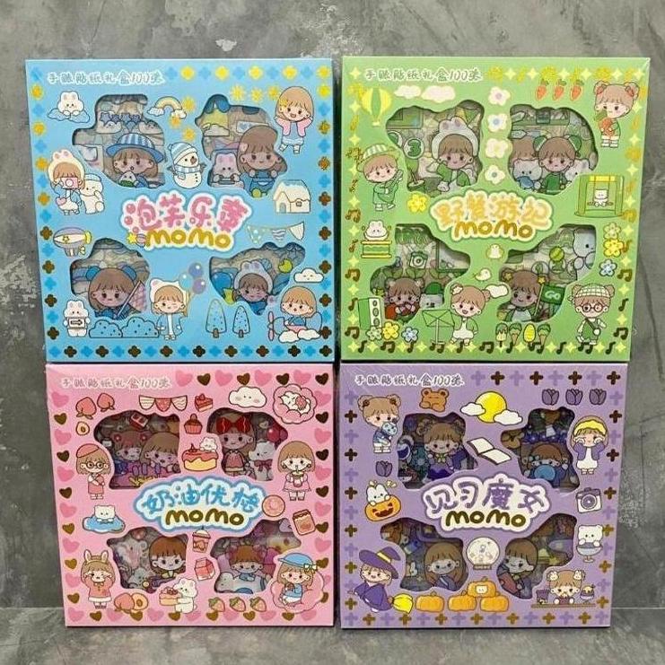 

Limited 200 Lembar Stiker Viral Motif Momo Kartun Korea Lucu Anti Air Dekorasi Diy Ftp