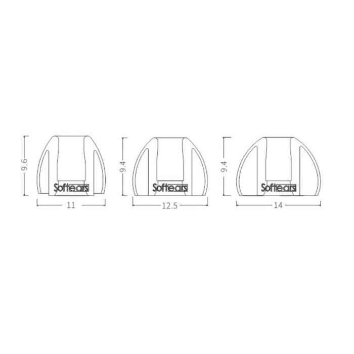 TERLARIS - SOFTEARS UC(ULTRA-CLEAR) TIPS PREMIUM MEDICAL-GRADE SILICONE EARTIPS