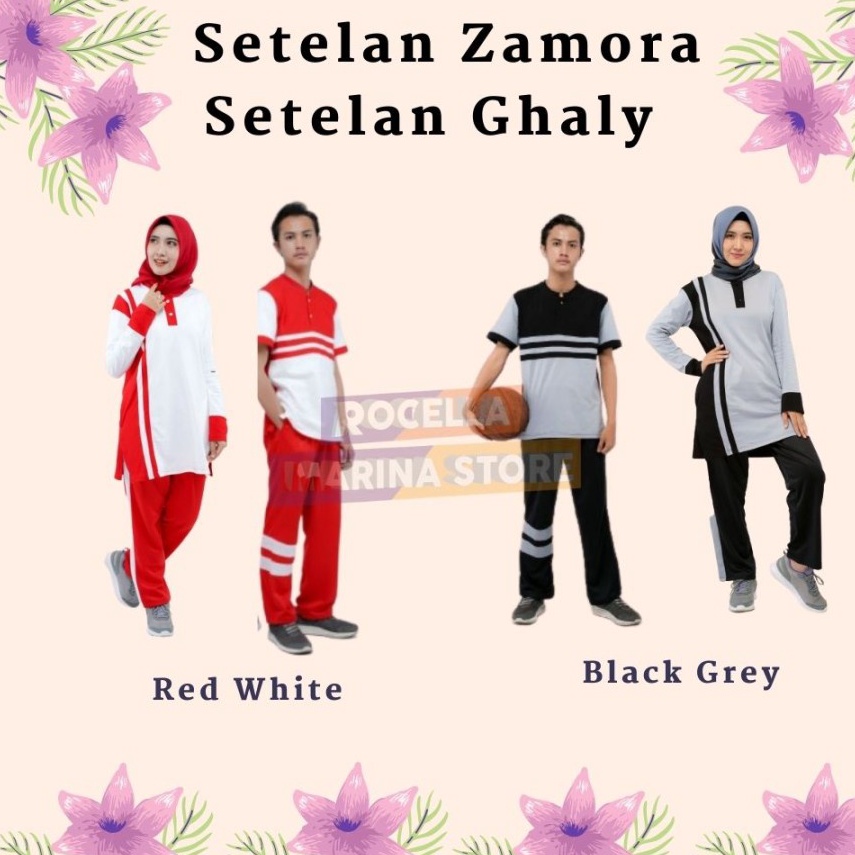 Harga TERMURAAH.. SETELAN OLAHRAGA ZAMORA, SETELAN OLAHRAGA GHALY, BAJU OLAHRAGA COUPLE, SETELAN OLA