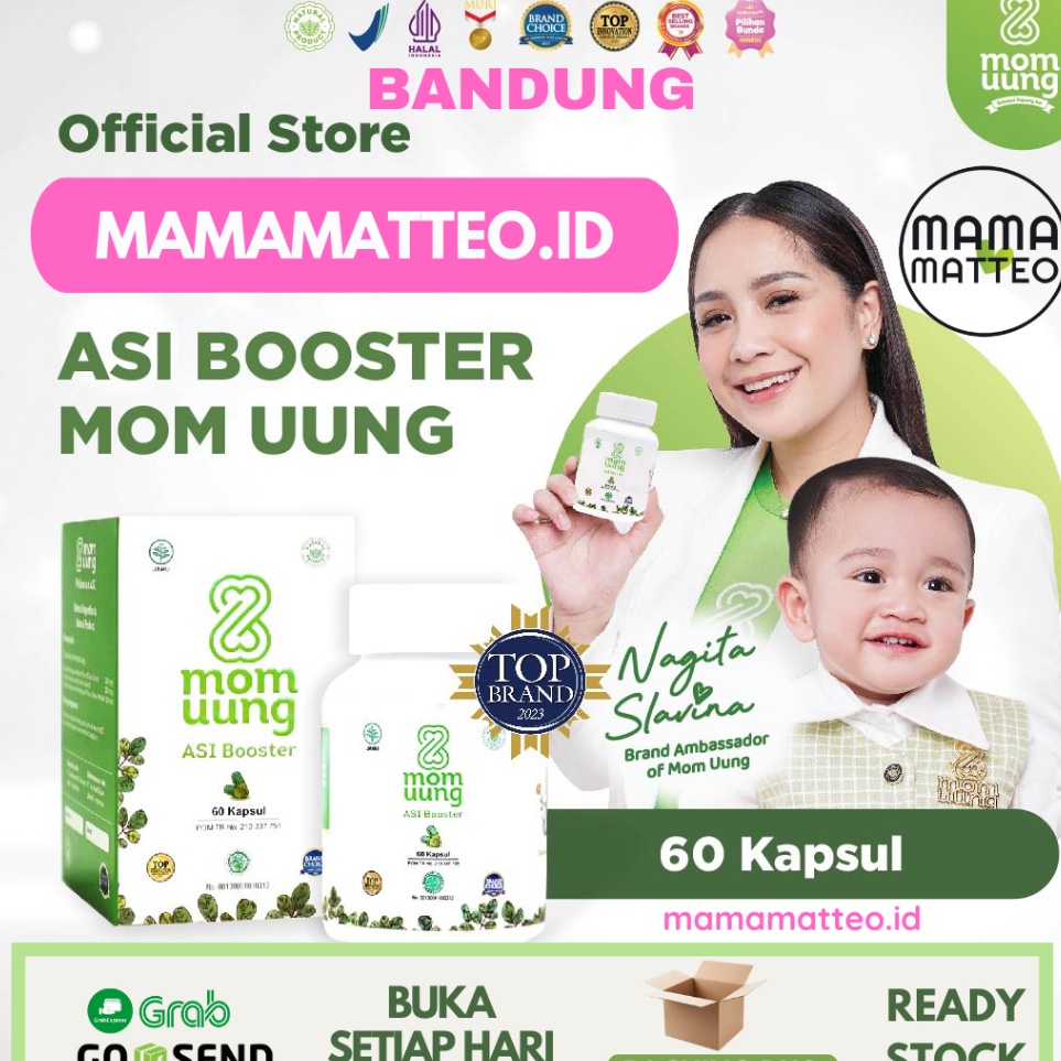 Diskon MOM UUNG Pelancar Asi 60 Kapsul / BPOM HALAL HERBAL Asi Booster / MOM UUNG BANDUNG Diskon