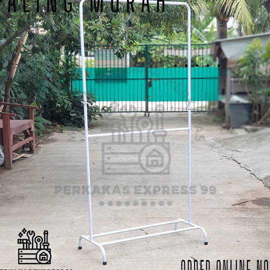 DND241 Gawangan Susun 2 / Stand hanger / Rak Susun 2 Gantungan Baju Simple dan Berkualitas PRODUK LO
