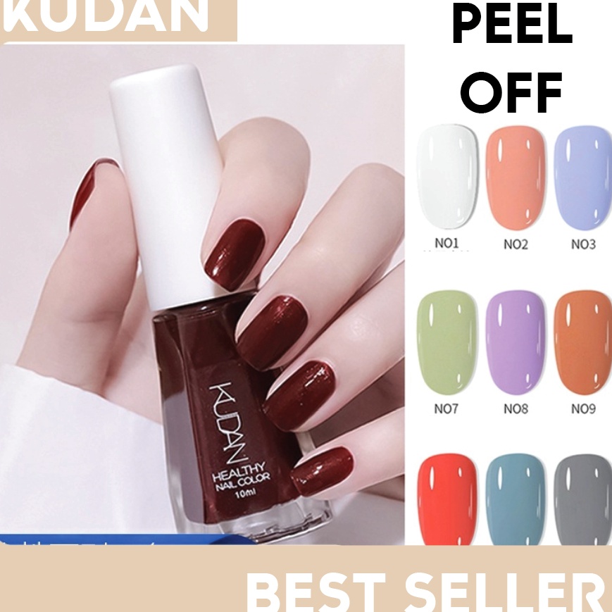 Grosir KUDAN Kutek Halal Muslimah Kutek Peel Off Bisa Kupas Untuk Sholat Nail Polish 10ml KU055