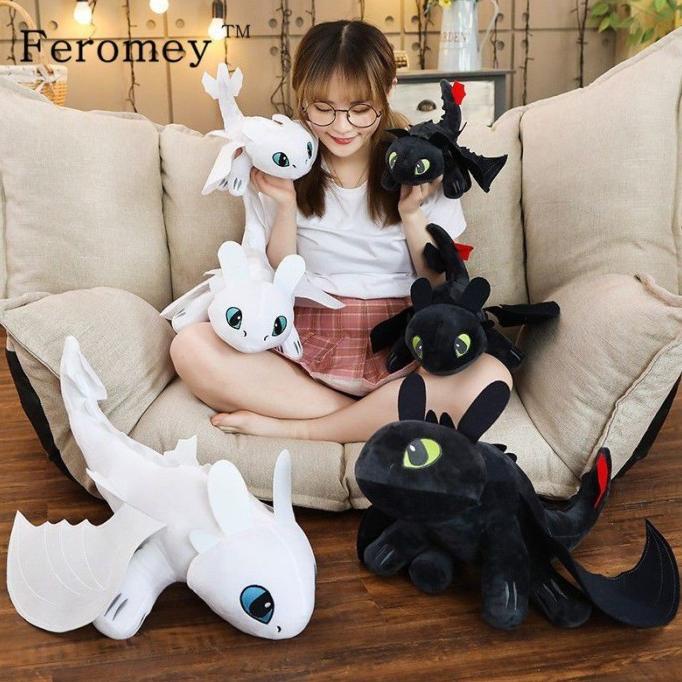Mainan Boneka How To Train Your Dragon Toothless Bahan Plush Lembut
