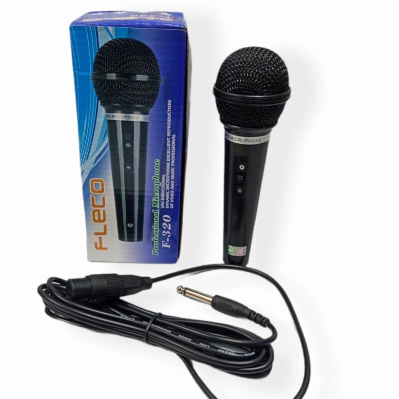 Best Seller COD MICROPHONE FLECO F-320/MIC KARAOKE/MIC KABEL/MIC FLECO/MIC SPEAKER//MIC MESJID.