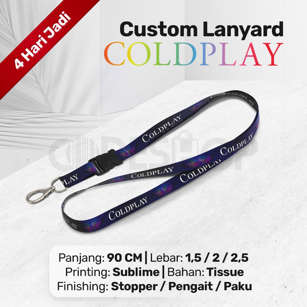 

Lanyard ID Card COLDPLAY Tali Gantungan Aksesoris Event Konser