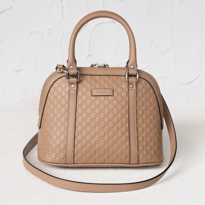 GUCCI Guccissima alma dome mini top handle beige