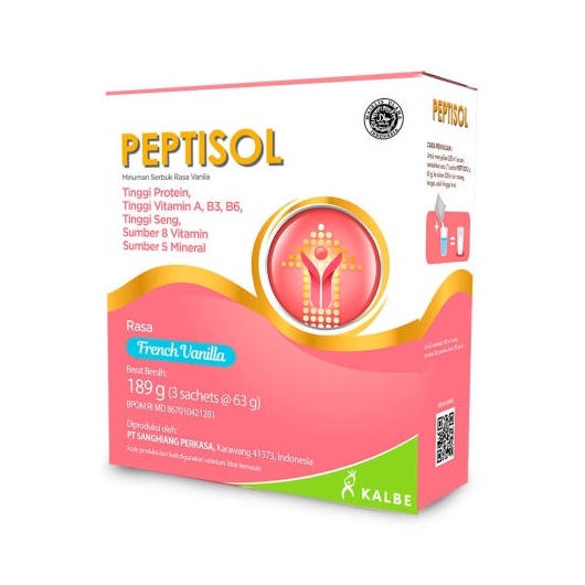 [CLR] Peptisol  Vanila Coklat 189 gr - Susu nutrisi tinggi protein - ibu hamil pasca operasi aqzeh