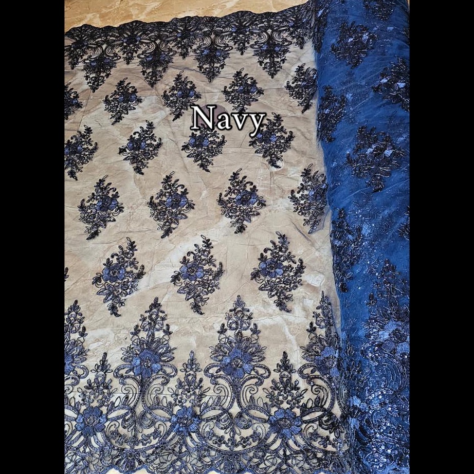 Diskon Kain - bahan Tille Payet Corneli / bahan tile Payet/ bahan gaun,dress,atasan kebaya,dll / TER