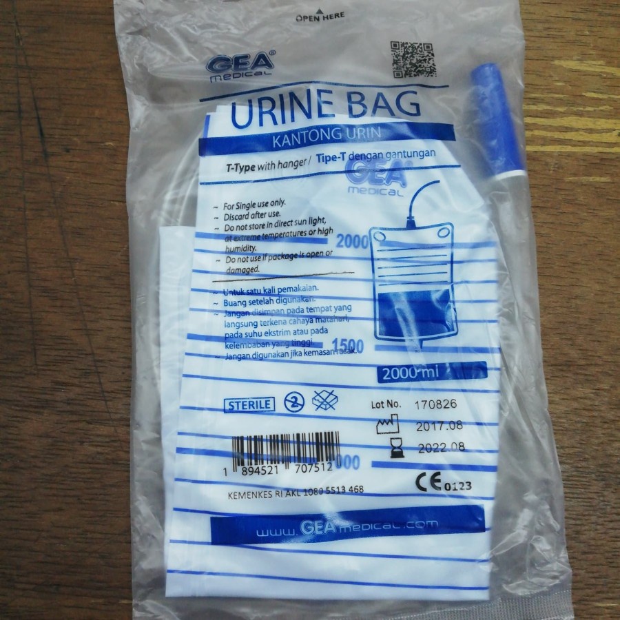 GEA - Urine Bag T-Valve Gea / Kantong Urin Tempat Urine Gea / Urine Bag T-Valve GEA