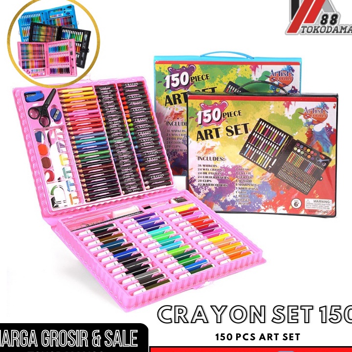 

[☞ Y✔ZS] PENSIL WARNA 150PCS - ALAT TULIS SET CRAYON COLOURING SET 150PCS ART- trendings..!