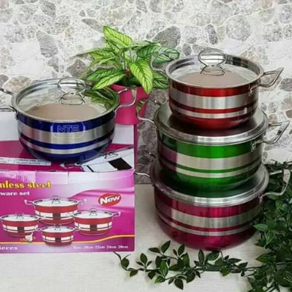 ➼ENp Panci Set Rainbow Korea Pot Stainless / Panci Set Warna - Warni royal08 ✸ ✥