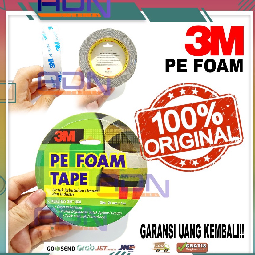 

Pasti Murah✢➴ ADN.in 3M Double Tape PE Foam 1600TG 24 mm x 4mtr ORIGINAL ASLI USA Y95