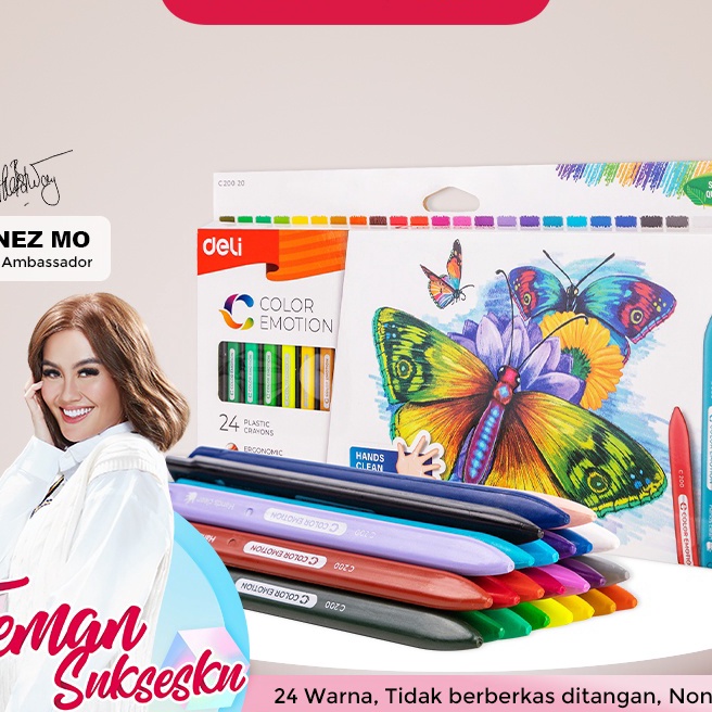 

(➛✯15Y.G) Deli Krayon Sekolah 12/18/24 Warna Cerah Bentuk segitiga ergonomis tidak beracun EC20010 /top.prooduk!