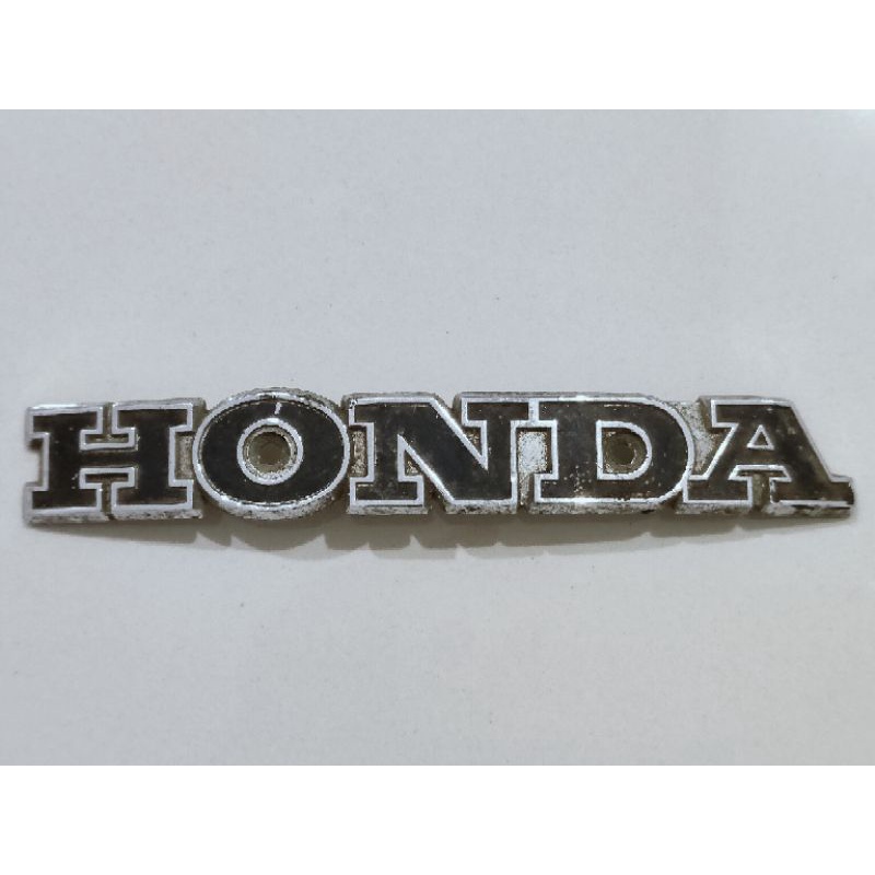 Emblem Tangki Tulisan HONDA CB100 K2 GELATIK CB125 CB 100 GL MAX GL PRO Hitam Ori (NOS, SEGEL, GENUI