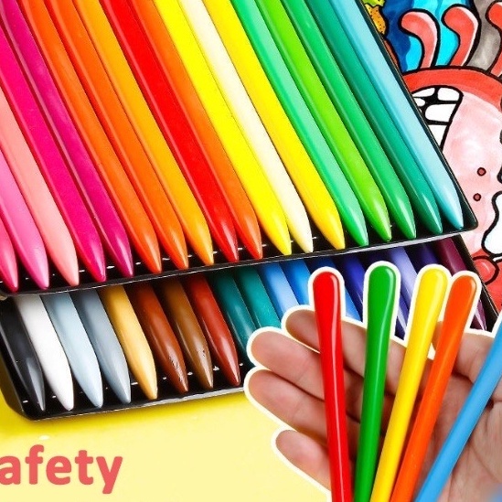 

[E-P♫✪0> Crayon Lab Non Toxic Crayon Triangular Crayon Lab Triangle Crayon Plastik Anti Kotor Tangan Crayon anti kotor/ langsung.kirim..