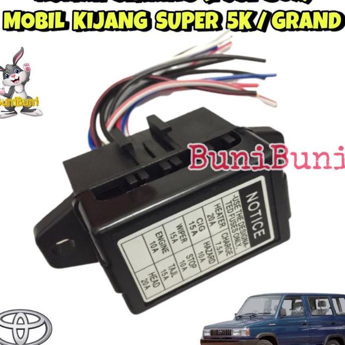 Diskon Fuse Box / Rumah Sekring Sikring Mobil KIJANG Super 5K / Rover Dan KIjang Grand Universal.