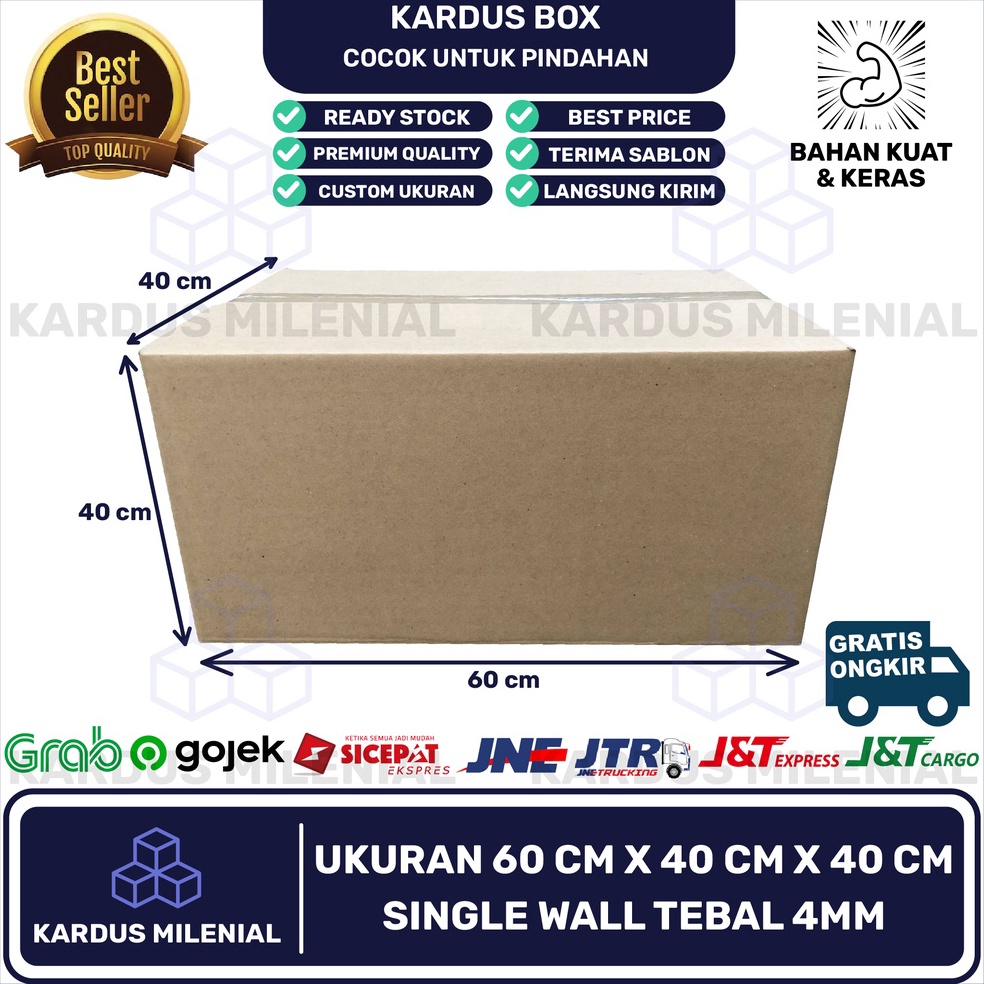 

➚Serba Murah☆ YCKRS KARDUS BESAR JUMBO PACKING 60x40x40 COCOK UNTUK PINDAHAN RUMAH/KANTOR A65 ➷Terkini