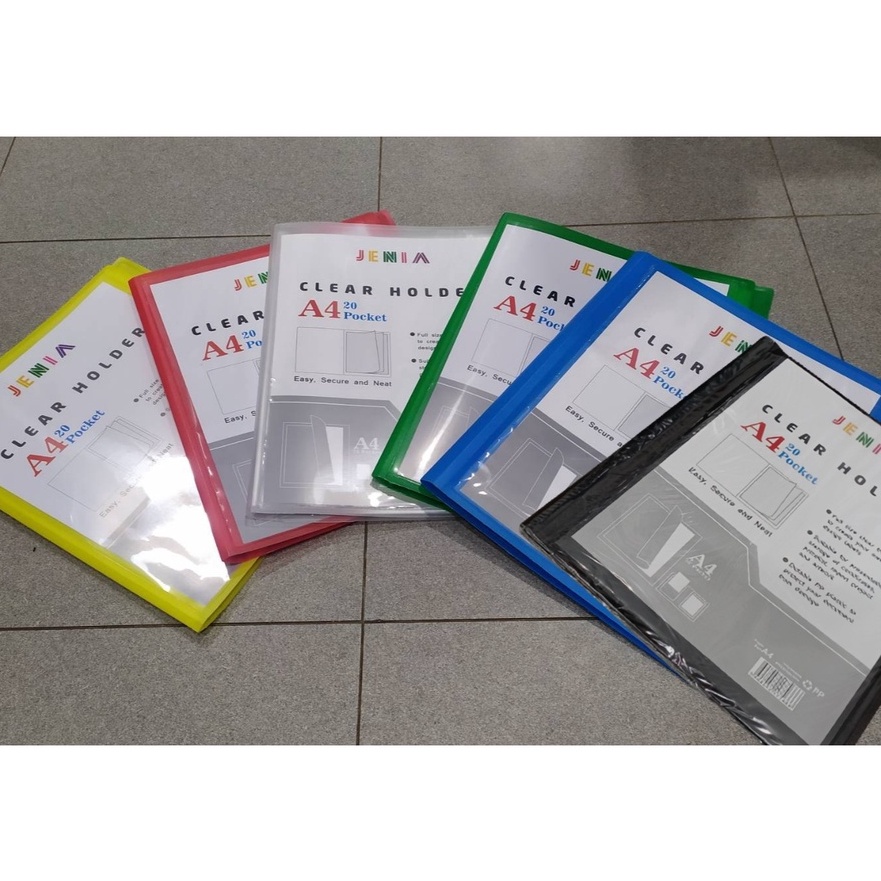 

[☑-4HL❤] Map Clear Holder Document Keeper Display Book A4 Isi 20 Pocket Jenia / banyak dimiinati..