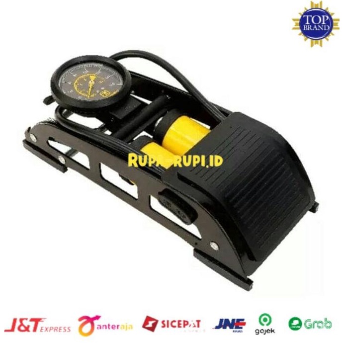 Pompa Ban Angin Kaki Injak Silinder Tabung Ganda Feet Pump Krisbow