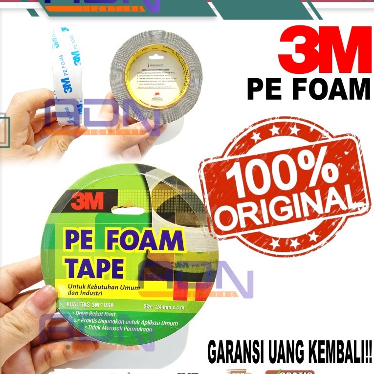 

[OD➛.R♥> ADN.in 3M Double Tape PE Foam 1600TG 24 mm x 4mtr ORIGINAL ASLI USAlaangsung.kirim.