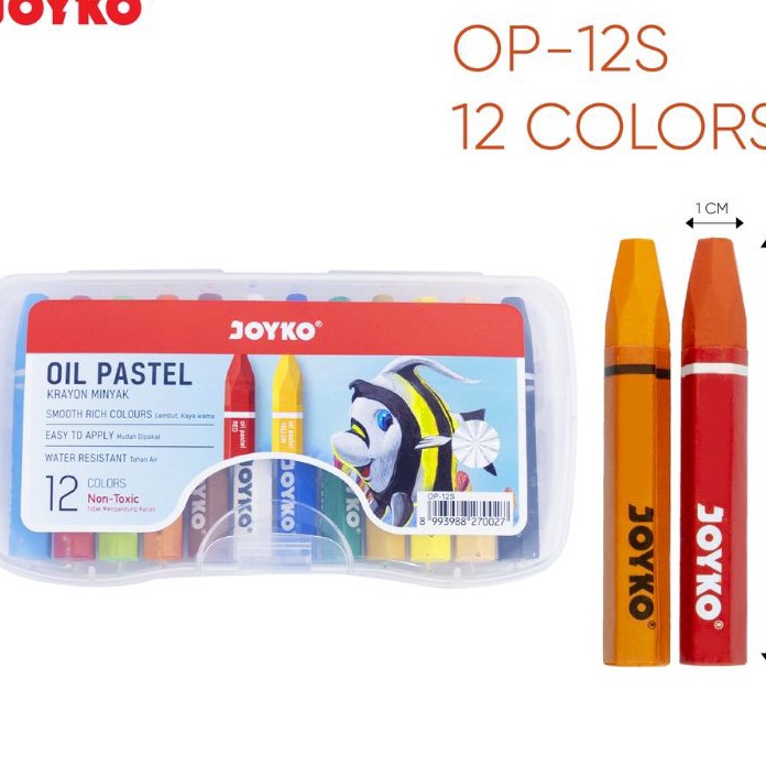 

(SF✮/R㊛] Crayon Oil Pastel Joyko 12 warna / (1pak)- berkuaalitas.!!