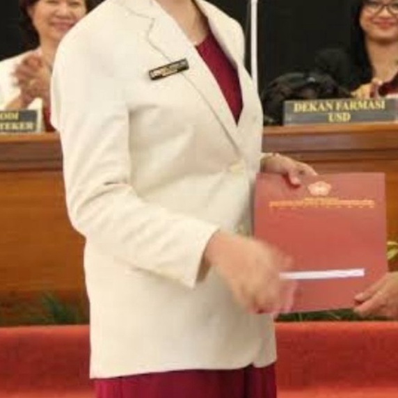 (R-O➛»L] Jas Apoteker Wanita Kuning Gading Lengan Panjang dan Lengan Pendek- viiral..