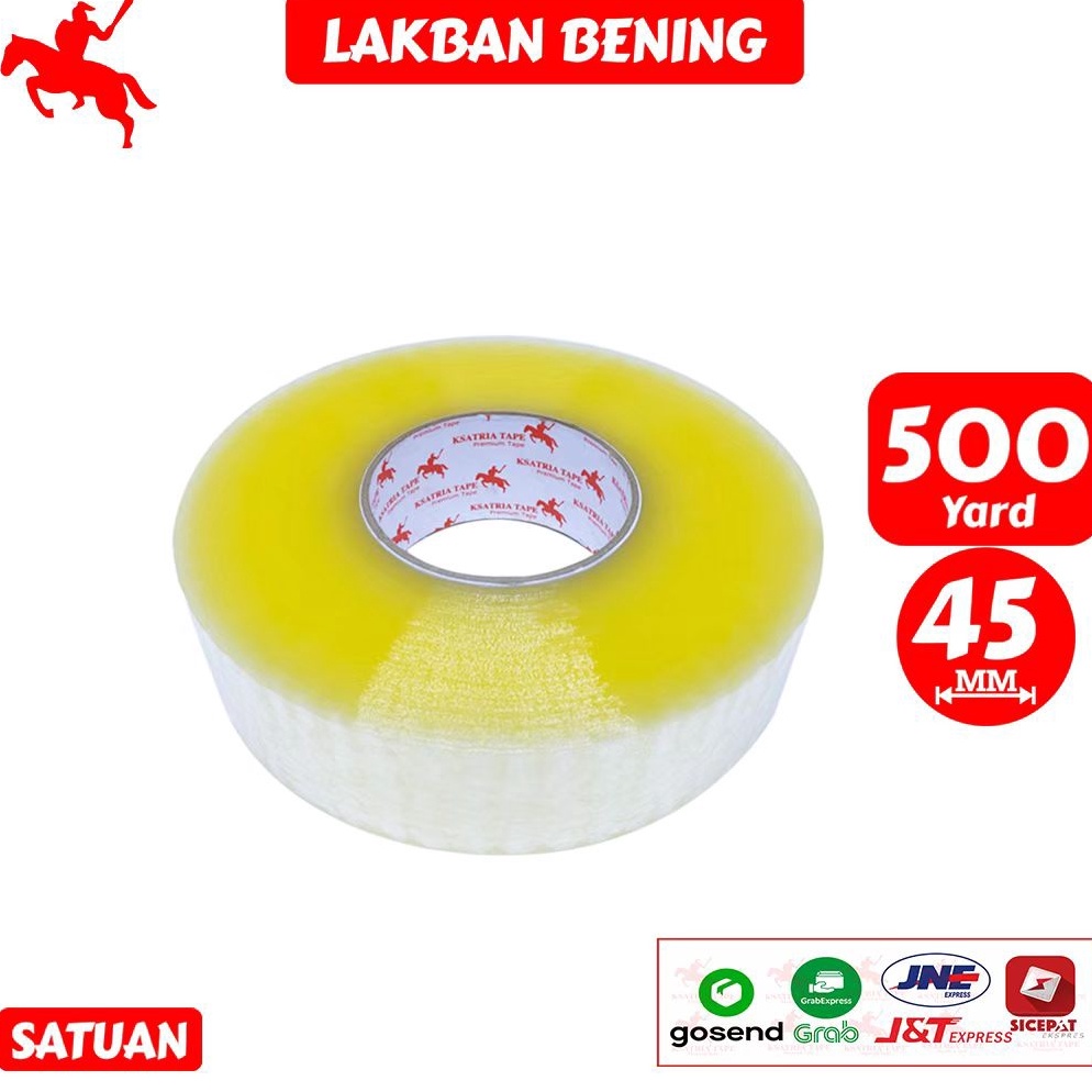 

Murah.. Lakban OPP Tape / Lakban Bening KSATRIA Tape 500 Yard -Pcs JL7