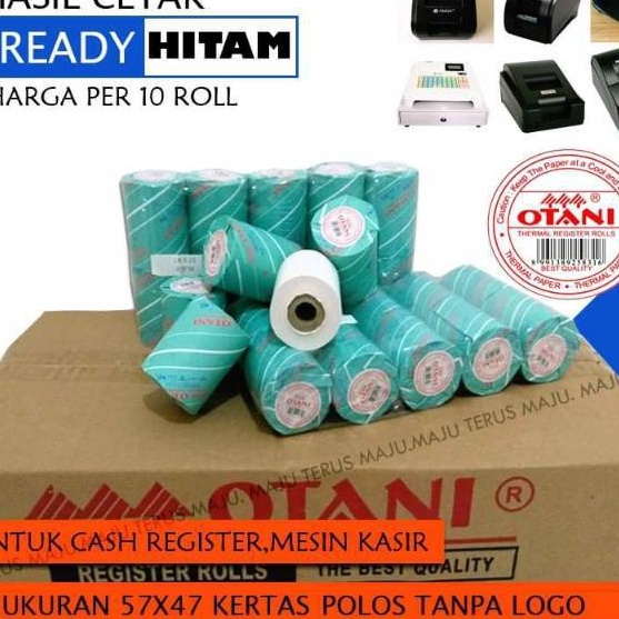 

(☀Z9/K☼> Kertas Struk Thermal Cash Register 1Pak isi 10Roll 57x47-13 ,Merk Otani -laangsung.kirim.!