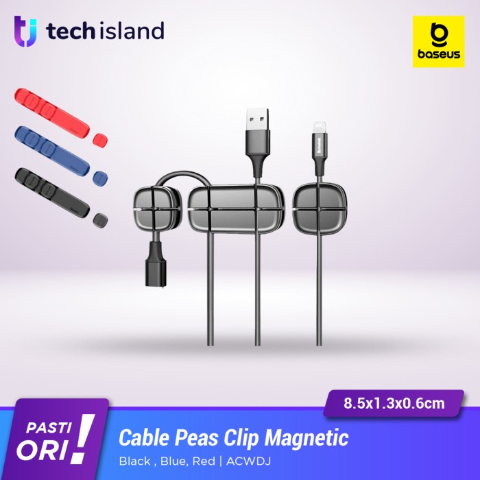 

Terlaris Baseus Peas Cable Clip Holder Magnetic Usb Organizer Kabel Charger