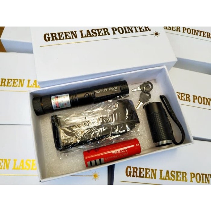 Terlaris Green Laser Pointer 303 / Senter Laser Charger Vanstar V-303